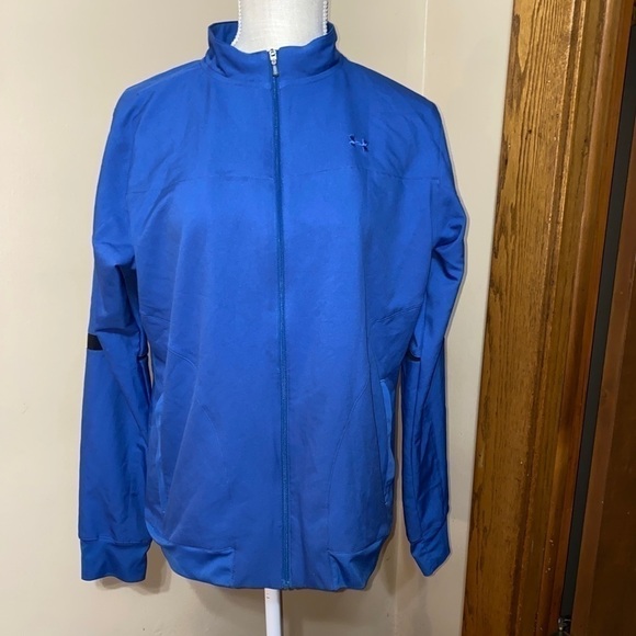 Under Armour Nylon Jacket Blue Full Zip Size L. - Picture 2 of 8